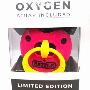 Battle Sports Binky Oxygen Football Mouthguard - Detachable Strap Pink -New